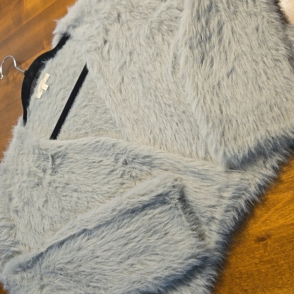 Mystree Gray Teddy Jacket Plush Faux Fur - Picture 4 of 4